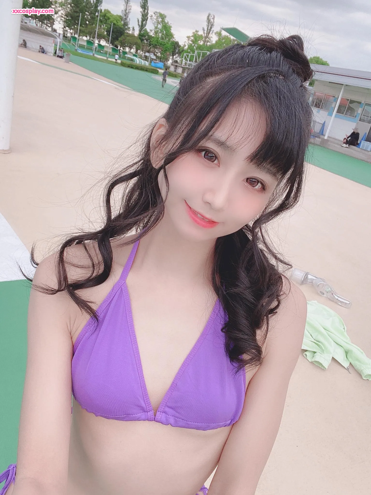 Yanagimaru's Fishnet Amiami & Purple Bikini